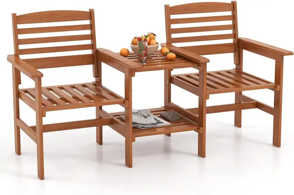 2-Sitzer Gartenbank Massivholz