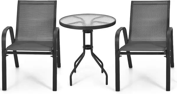 3 TLG. Bistro Set, Gartenmöbel Set inkl.…