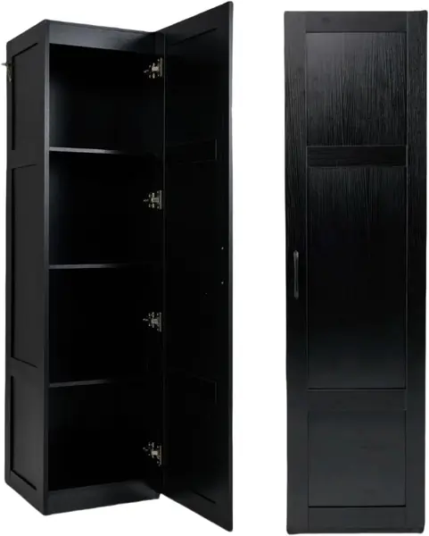 4 Etagen Hochschrank mit Metallgriff & Kippschutz