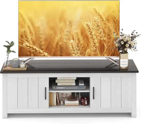 Fernsehtisch – Esszimmer, Schlafzimmer (Weiß + Braun)