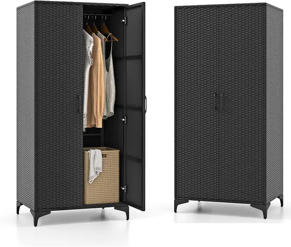 Gartenschrank aus Rattan