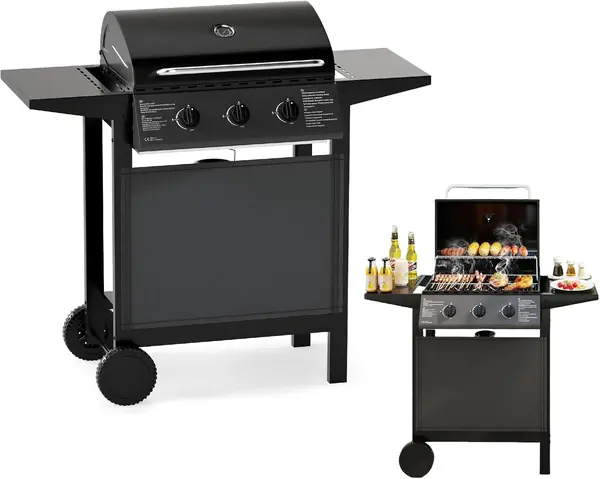 Gasgrill mit 3 Brennern & Thermometer