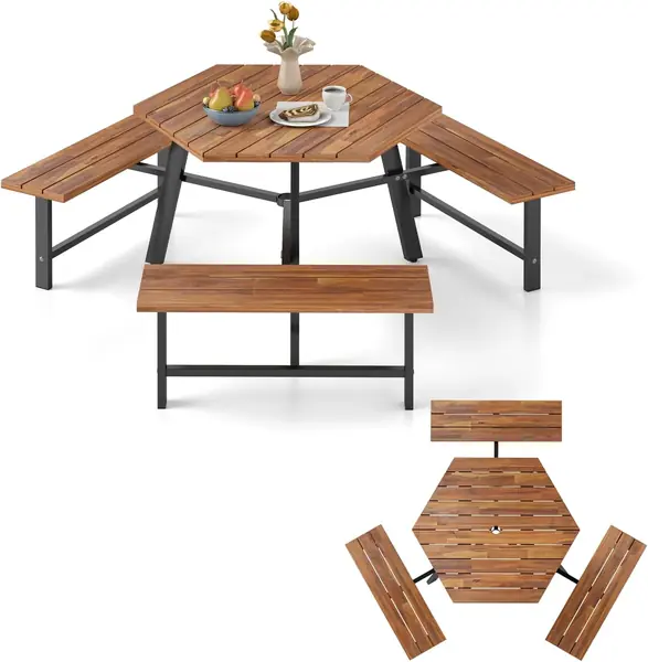 Picknicktisch Set für 6 Personen – Terrasse