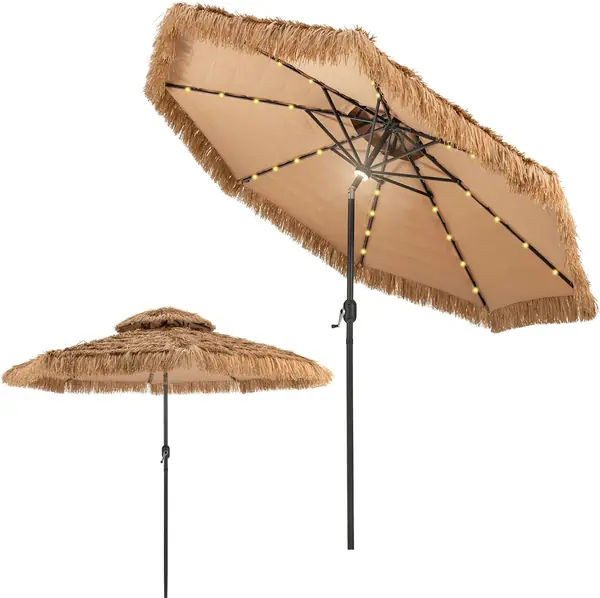 Sonnenschirm Hawaii mit Lichtern