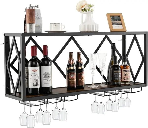 Weinregal Wand – Flaschenhalter für Bar, Küche